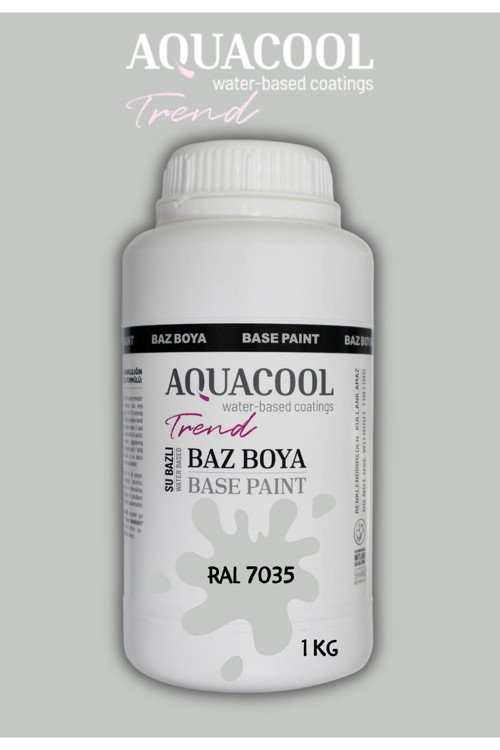 Akrilik Hobi Boya 1 Kg Su Bazlı Hibrit Dönüşüm Boyası Ral 7035 Açık Gri