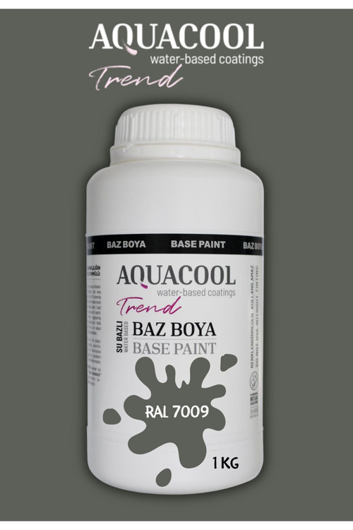 Akrilik Hobi Boya 1 Kg Su Bazlı Hibrit Dönüşüm Boyası Ral 7009 Yeşil Gri