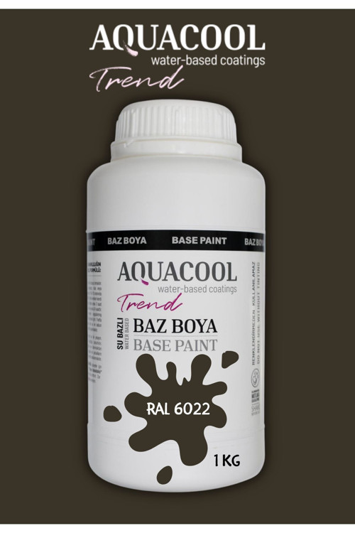 Akrilik Hobi Boya 1 Kg Su Bazlı Hibrit Dönüşüm Boyası Ral 6022 Kahve Zeytin