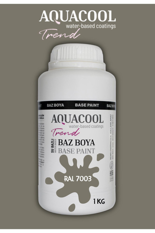 Akrilik Hobi Boya 1 Kg Su Bazlı Hibrit Dönüşüm Boyası Ral 7003 Yosun Grisi