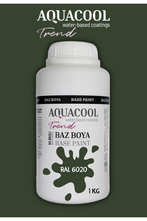 Akrilik Hobi Boya 1 Kg Su Bazlı Hibrit Dönüşüm Boyası Ral 6020 Krom Yeşili