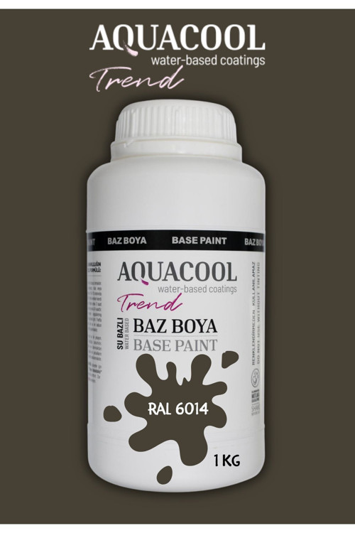 Akrilik Hobi Boya 1 Kg Su Bazlı Hibrit Dönüşüm Boyası Ral 6014 Sarı Zeytin
