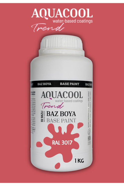 Akrilik Hobi Boya 1 Kg Su Bazlı Hibrit Dönüşüm Boyası Ral 3017 Gül