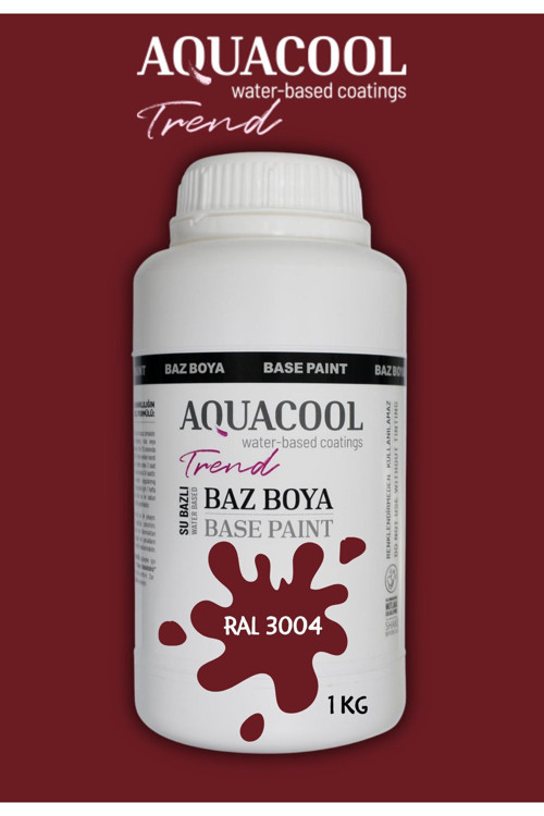 Akrilik Hobi Boya 1 Kg Su Bazlı Hibrit Dönüşüm Boyası Ral 3004 Bordo