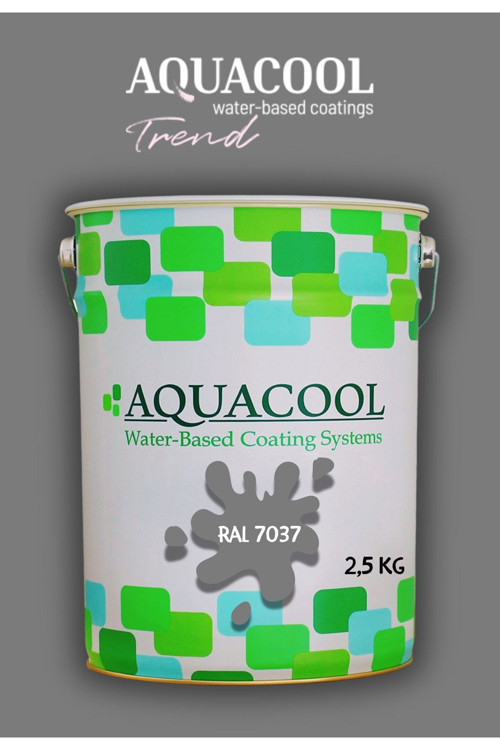 Akrilik Hobi Boya 2,5 Kg Su Bazlı Hibrit Dönüşüm Boyası Ral 7037 Toz Grisi