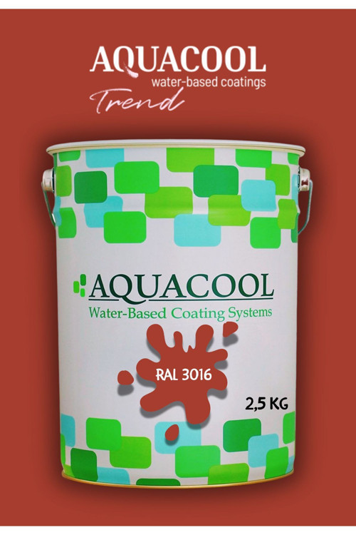 Akrilik Hobi Boya 2,5 Kg Su Bazlı Hibrit Dönüşüm Boyası Ral 3016 Mercan