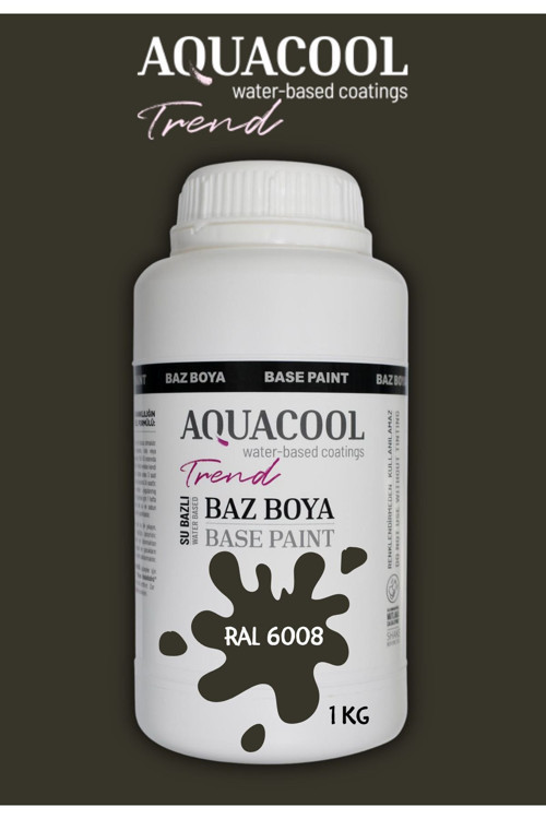 Akrilik Hobi Boya 1 Kg Su Bazlı Hibrit Dönüşüm Boyası Ral 6008 Kahve Yeşil