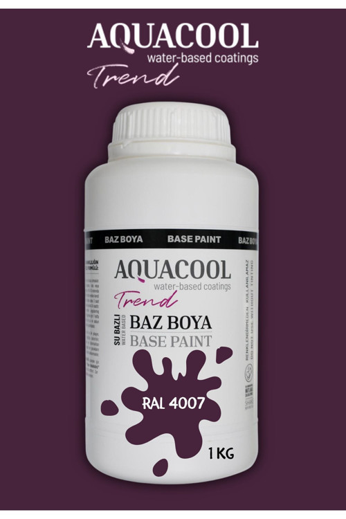 Akrilik Hobi Boya 1 Kg Su Bazlı Hibrit Dönüşüm Boyası Ral 4007 Mor Viyole