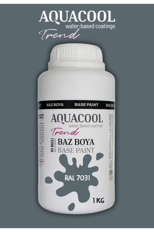 Akrilik Hobi Boya 1 Kg Su Bazlı Hibrit Dönüşüm Boyası Ral 7031 Mavi Gri