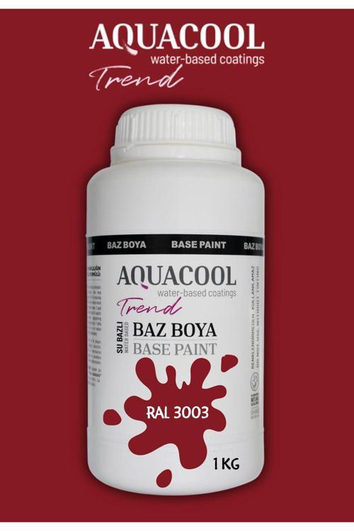 Akrilik Hobi Boya 1 Kg Su Bazlı Hibrit Dönüşüm Boyası Ral 3003 Rubin Kırmızı