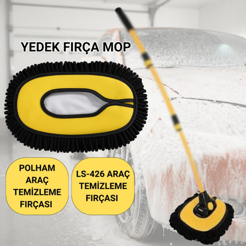ve LS-426 Uyumlu Yedek Araç Yıkama Mopu, Oto Temizleme Fırçası Yedek Mop, Çizmez, Süper Emici, Kolay Tak-Çıkar