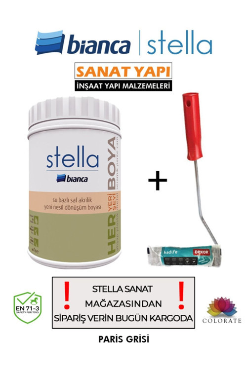 Su Bazlı Saf Akrilik Boya Ve Rulosu 1Lt