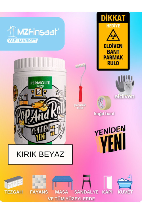 Yeni Nesil Dönüşüm Boyası Beyaz - Dolap-Fayans-Cam-Plastik-Ahşap-Duvar