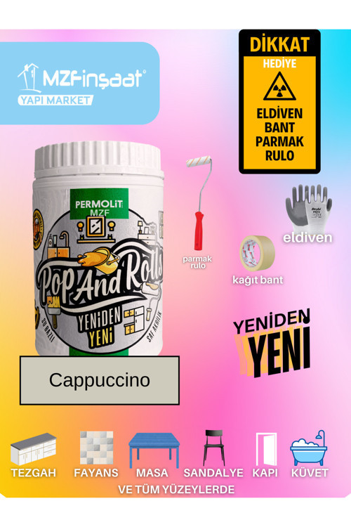 Yeni Nesil Dönüşüm Boyası Beyaz - Dolap-Fayans-Cam-Plastik-Ahşap-Duvar
