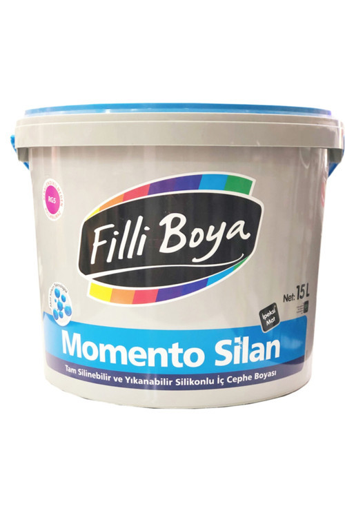 Momento Silan Yıkanabilir Silikonlu Ipeksi Parlak Iç Cephe Boyası 15 Lt Dağ Kristali
