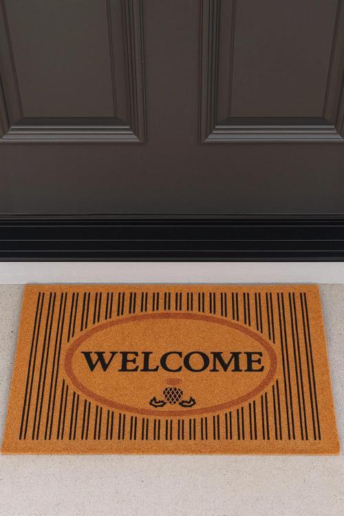 Velür Coco Dokulu Welcome Hoş Geldiniz Kapı Önü Dış Mekan Paspası 45x70cm 27YCM260103