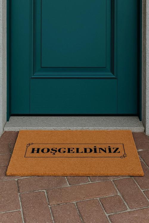 Velür Coco Dokulu Welcome Hoş Geldiniz Kapı Önü Dış Mekan Paspası 45x70cm 27YCM260104