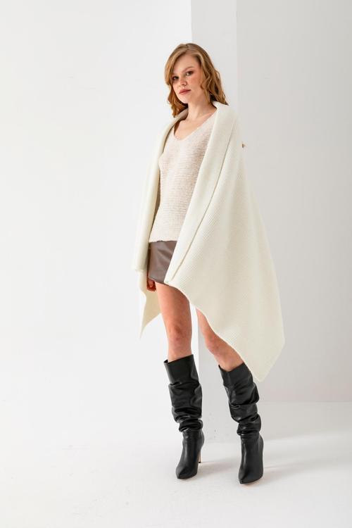 Simli Düz Örgü Omuz Şalı, Şık Rahat Yumuşak Dokulu Omuz Şalı, Omuz Aksesuarı, Omuz Atkısı, Omuz Şalı