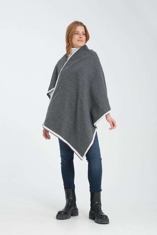 Biyeli Omuz Şalı, Çift Yönlü Kulanıma Uygun Şık Rahat Omuz Şalı, Triko Omuz Şalı, Kadın Omuz Şalı.