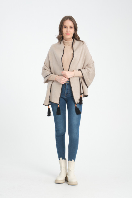 Düz Balıkçı Dikişli İnterloc Omuz Şalı, Triko Omuz Şalı, Düz Desensiz Kadın Omuz Şalı. Omuz Şalı