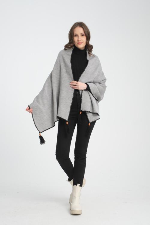 Düz Balıkçı Dikişli İnterloc Omuz Şalı, Triko Omuz Şalı, Düz Desensiz Kadın Omuz Şalı. Omuz Şalı