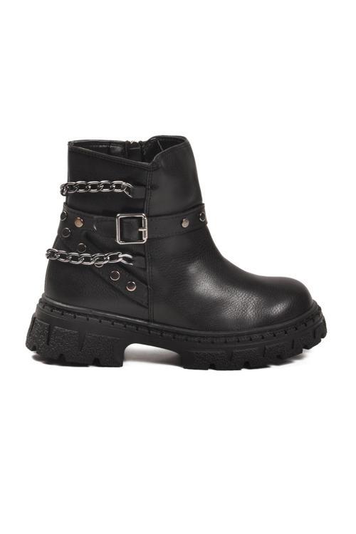 Siyah İçi Polarlı Kaymaz Kız Çocuk Bot Dante F