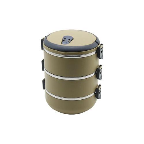 KAHVERENGİ 3LÜ SEFER TASI SAKLAMA KABI 1.8LT (5365)