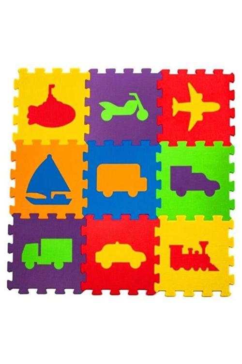 9 Parça Büyük Boy Sünger Yapılı Oyun Karosu Yer Matı Puzzle Yapboz