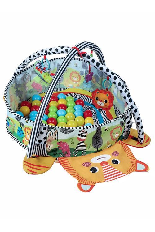 Sevimli Aslan Desenli Bebek Aktivite Halısı Ve Top Havuzu