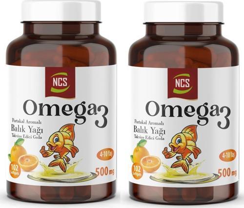 ® Omega 3 Balık Yağı 500 Mg 2 Kutu 204 Softgel Portakallı