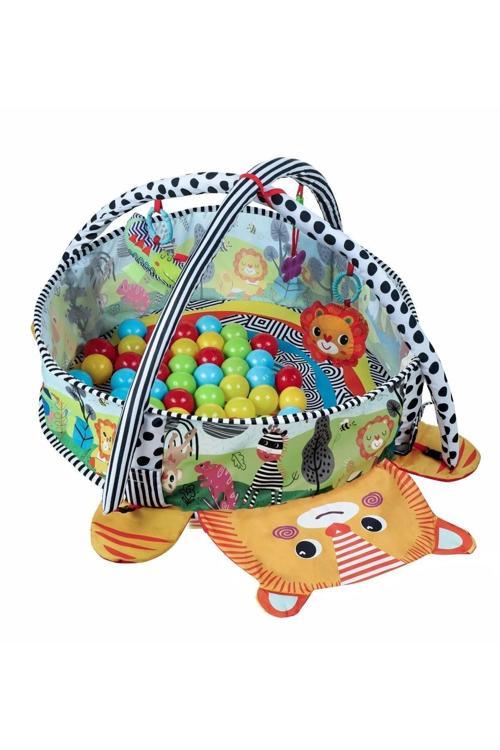 Sevimli Aslan Top Havuzuna Dönüşen Aktivite Ve Oyun Halısı 3 İn 1