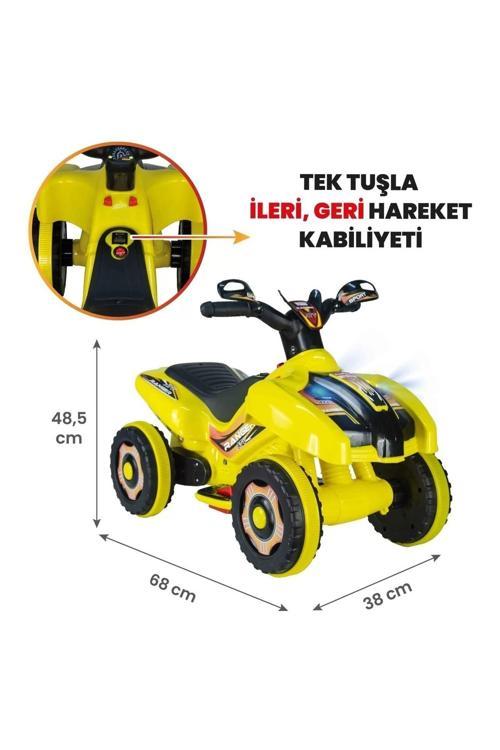 Led Işıklı Müzikli Akülü Araba Atv Motor 2-4 Yaş - 6V