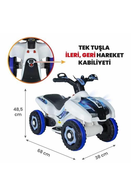 Led Işıklı Müzikli Akülü  Araba Atv Motor 2-4 Yaş - 6V