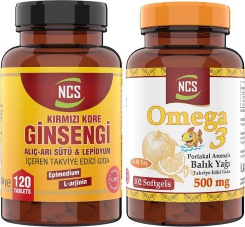 Ginseng 120 Tablet Omega 3 Balık Yağı 102 Kapsül
