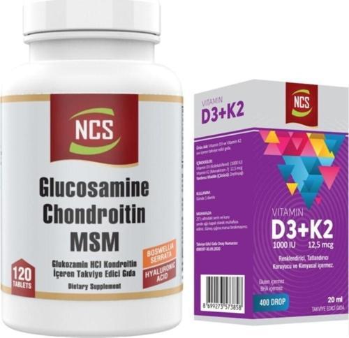 Glucosamine Chondroitin Msm Boswellia 120 Tablet Vitamin D3 K2 20 Ml