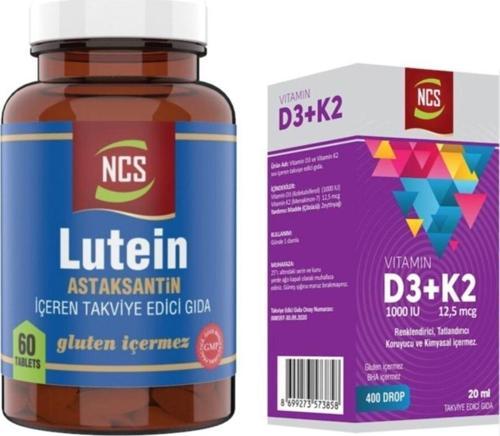 Lutein 15 Mg Astaksantin 12 Mg 60 Tablet+Vitamin D3 K2 20 Ml