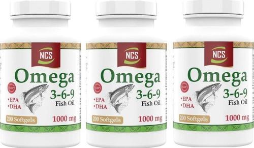 Omega 3 6 9 Balık Yağı 1000 Mg 3 Kutu 600 Softgel Evening Primrose Oil Keten Tohumu Yağı Epa Dha