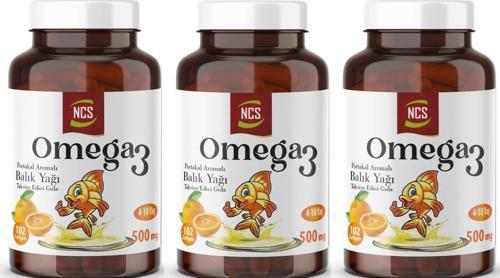 Omega 3 Balık Yağı 500 Mg 3 Kutu 306 Softgel Portakal Aromalı