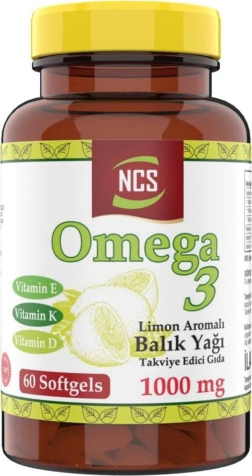 Omega 3 Balık Yağı Doğal Limon Aromalı 1000 Mg 60 Yumuşak Kapsül