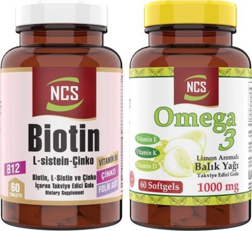 Omega 3 Balık Yağı1000 Mg 60 Kapsül Biotin 60 Kapsül 2 Ürün 1 Arada Kampanya
