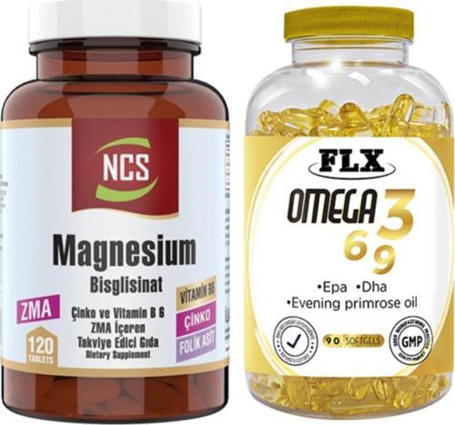 Zma Magnesium Bisglisinat 120 Tablet & Flx Omega 3-6-9 90 Tablet