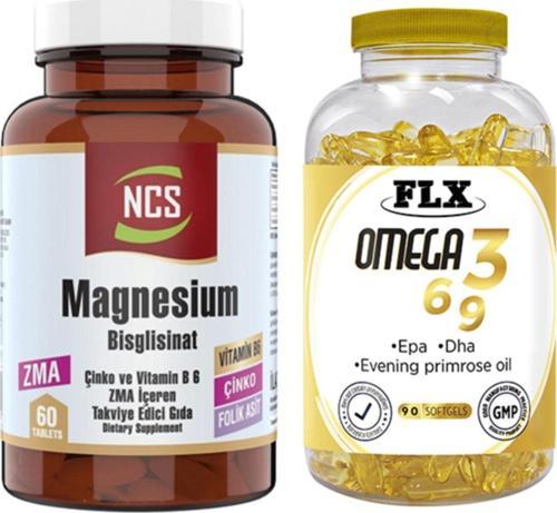 Zma Magnesium Bisglisinat 60 Tablet & Flx Omega 3-6-9 90 Tablet