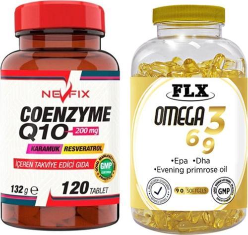 Coenzyme Q10 Karamuk 120 Tablet & Flx Omega 3-6-9 90 Tablet