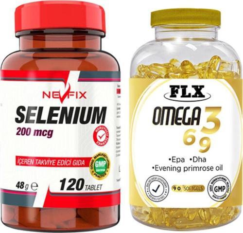 Selenyum 120 Tablet & Flx Omega 3-6-9 90 Tablet