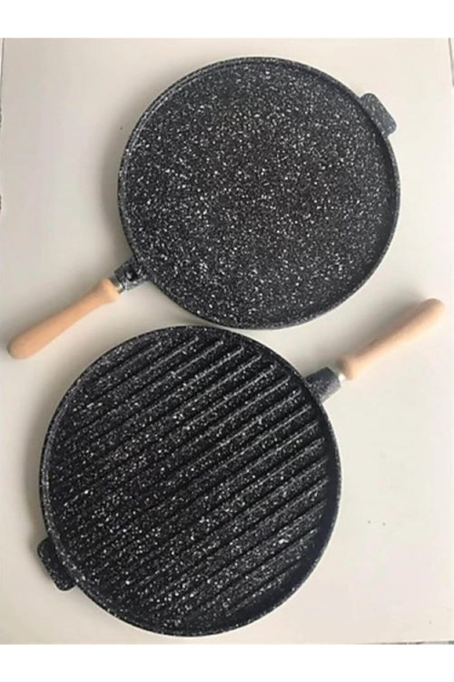 Çift Taraflı Granit Döküm Bazlama 34Cm