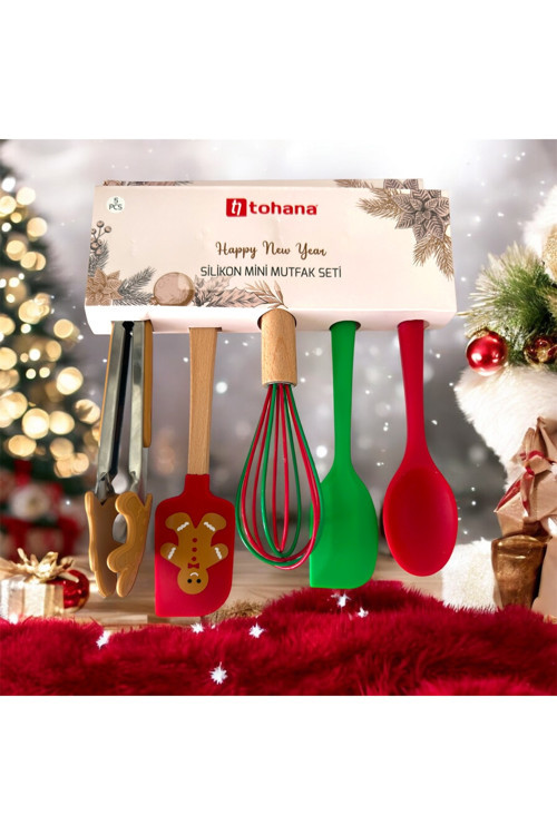 Happy New Year Silikon Mini Mutfak Seti - 5 Parça