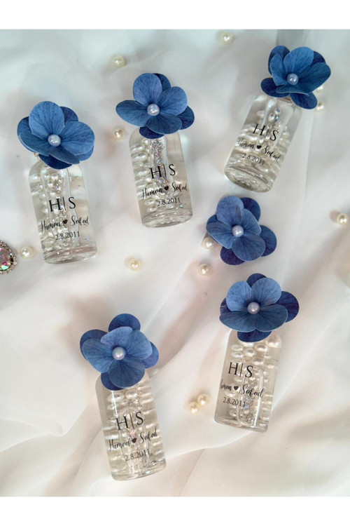 20076530 Layla Events Söz,Nişan,Nikah,Baby Shower Cam Şişe Kolonya Hediyelik Tasarım 25 Adet-Mavi