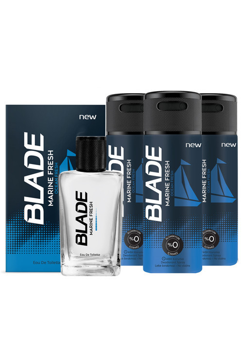 Marine Fresh Edt Erkek Parfüm 70 ml & Deodorant 3x150 ml
