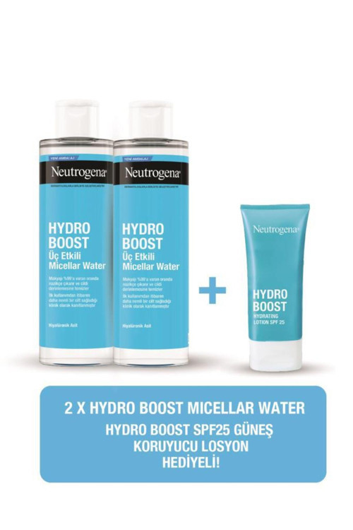 Hydro Boost Üç Etkili Micellar Water Makyaj Temizleme Suyu 400 ml X 2 Adet + Hydro Boost