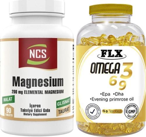 Magnesium Malat 90 Tablet & Flx Omega 3-6-9 90 Tablet